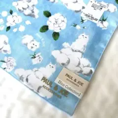 PAUL & JOE 猫の日　エココレクション ハンカチ　ブルー