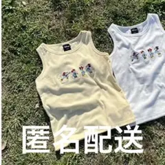 HTH Disneyコラボ　タンクトップ　イエロー　ミニー