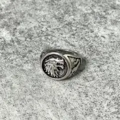 激渋 vintage silver 印台リング ラウンドリング メンズ 約12号