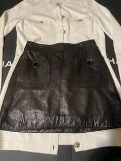 シャネル♡ ラムスキン レザースカート お値下げ