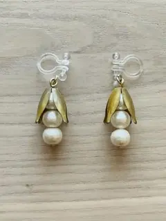 【即日発送可能】ハンドメイド　ヴィンテージイヤリング