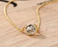 新品 未使用 1粒ダイヤモンドネックレス 約1ct K18