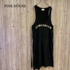 【PINK HOUSE】アーチロゴ エプロンワンピース