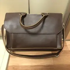 ブラウン ビジネスバッグ シンプル
