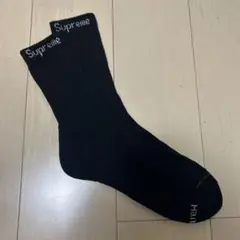 supreme hanes ソックス 靴下 ブラック1足分