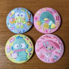 サンリオキャラクター　刺繍バッジ4点