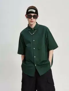 casual pocket ハーフスリーブメンズシャツ Lsize★新品