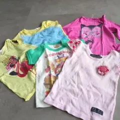 子供用カラフルトップスとレギンスセット 110