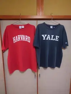 Champion　t1011 Yale Harvard Tシャツ 2枚セット