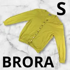 『BRORA』レディース　カーディガン イエロー　S