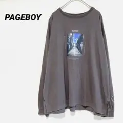 PAGEBOY ページボーイ　長袖カットソー　ロングTシャツ　ベージュ　M