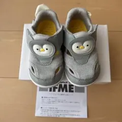 IFME ウォーターシューズ　サンダル　両開き　14.5センチ　ペンギン　グレー