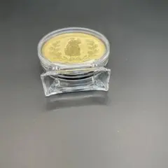 ［1点］金色の合金で作られたライオン&サンデザインのコレクタブル