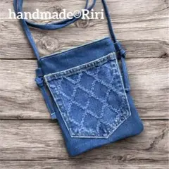 デニムリメイクショルダーバッグ サコッシュ