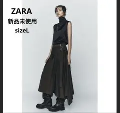 新品未使用！ZARA ラップアシンメトリースカート Lサイズ