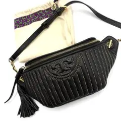 【良品✨】tory burch トリーバーチ　ボディバッグ　ウエストポーチ　黒