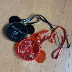 ミッキーマウス ストラップ 2色セット
