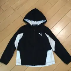 PUMA フード付きパーカー 130サイズ 黒/白