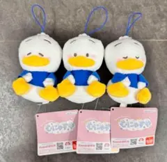 ROUND1限定　あひるのペックル　むにゃすやマスコット　全3種　4