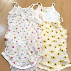 ベビー肌着 4枚セット フルーツ・ひまわり