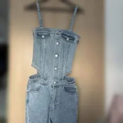 ANAP ライトブルー デニムサロペット