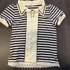 axes femme ストライプ 半袖Tシャツ