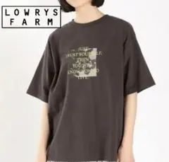 ローリーズファーム フォトプリント　Tシャツ カットソー グレー 半袖