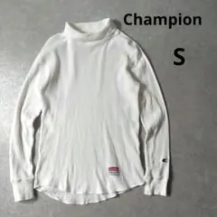 Champion　タートルネック長袖カットソー　刺繍ロゴ　Sサイズ