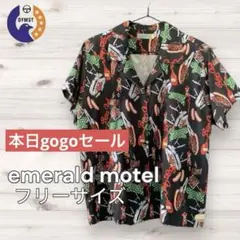 【未使用新品】Emerald Motel 半袖シャツ BBQ柄 アロハシャツ