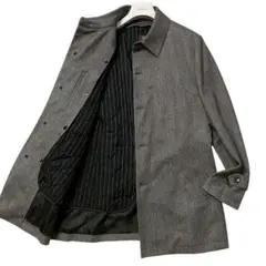 美品 TAKEO KIKUCHI ライナー付き ロングコート ヘリンボーン XL