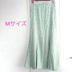 GU ミントグリーン フレアスカート M