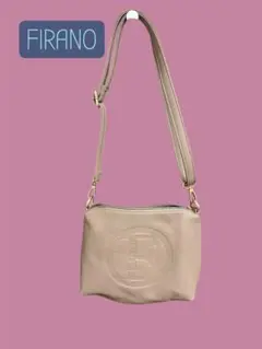 お値下げ★FIRANO ベージュ ショルダーバッグ　美品　本革