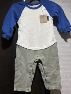 petit main ロンパース 80サイズ 青・白・グレー