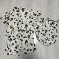 パームツリー柄キッズ服セット 110cm 70cm