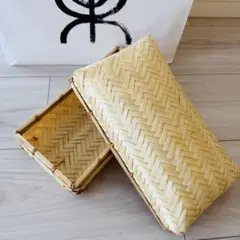 【夏季限定】鈴懸 かご 籠 竹かご 白