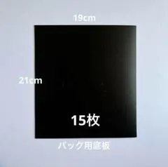 バッグ用 プラ底板 中敷 黒 21cm×19cm 厚み1mm 15枚