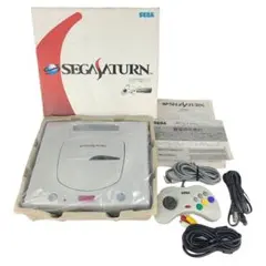 ○【美品】付属品完備 セガサターン 本体 HST-0014 ライトグレー 白