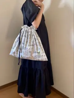 ハンドメイド【巾着トートバッグ】