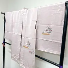 仮絵羽　羽織　正絹　丹後ちりめん　縮緬　友禅風　松　桜　着物　051t