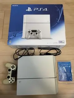 ホワイト PS4 本体 500GB コントローラー付き