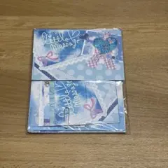 水色ドット柄レターセット