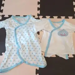 ドラクエ　ベビー&キッズ　新生児肌着2点セット　スライム