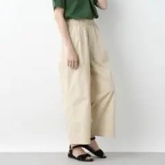【新品タグ付き】LEPSIM コットンベーシックワイドパンツ L 綿100％