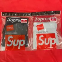 黒と白各1枚 Supreme Hanes ボクサーパンツ サイズ : S