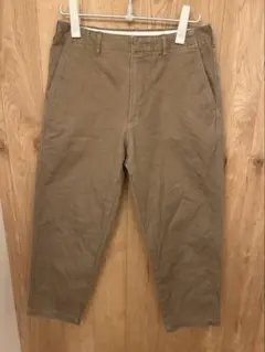 【美品】ユニクロUNIQLOワイドフィットテーパードアンクルチノ　W76