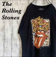 【USED】ローリングストーンズ 半袖 Tシャツ ロックバンド L ブラック