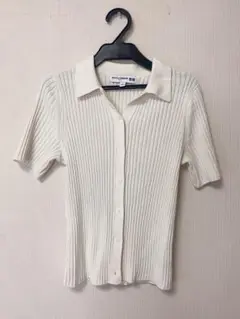 ユニクロUNIQLO イネス リブポロカーディガン　オフホワイト Sサイズ