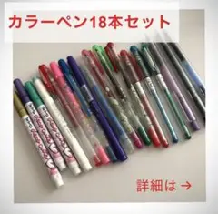 カラーペン 蛍光ペン ボールペン 18本セット