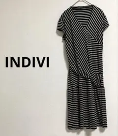 24時間限定価格⏰「INDIVI 」ストライプ ワンピース