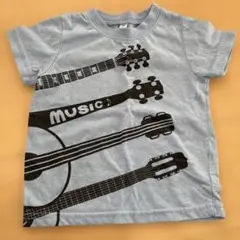 音楽ギターTシャツ グレー90cm